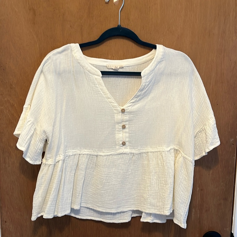 Cream Gauze style blouse